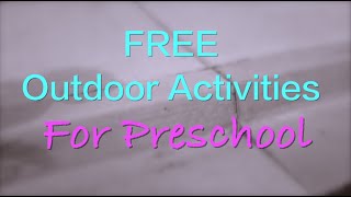 Ideas for Outdoor Active Play